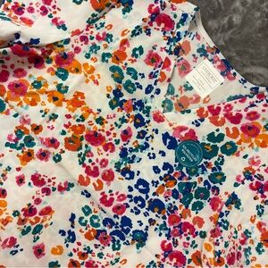 NWT Cherokee Marker Leopard Print V- Neck Scrub Top Womens Large CK671 MRLP